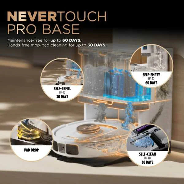 Shark PowerDetect NeverTouch Pro 2-in-1 Self-Empty, Self-Refill and Self-Clean Robot Vacuum and Mop | RV2800ZEUKWH