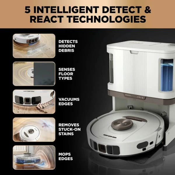 Shark PowerDetect NeverTouch Pro 2-in-1 Self-Empty, Self-Refill and Self-Clean Robot Vacuum and Mop | RV2800ZEUKWH