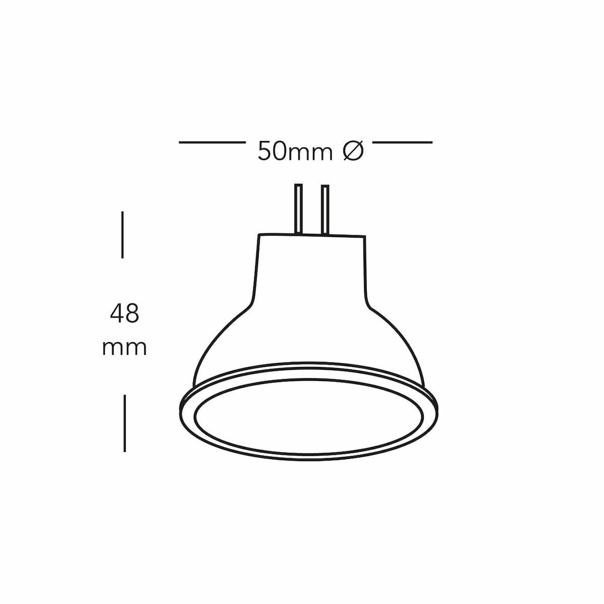 Source COB MR16 12v Lamp (Warm White) 5w, 2700K