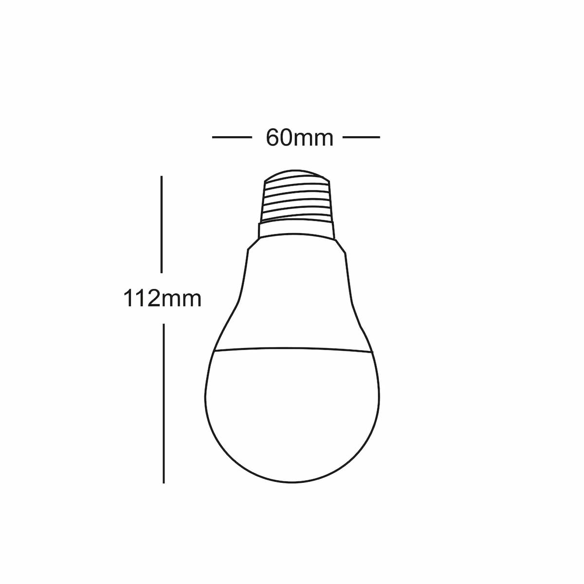 Source LED A60 GLS Lamp E27 (Warm White) 5.5w, 2700K 