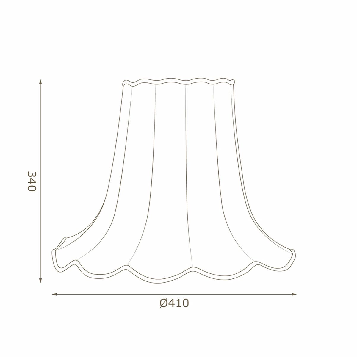 Oaks Lighting Scallop shade: S701/16 IV