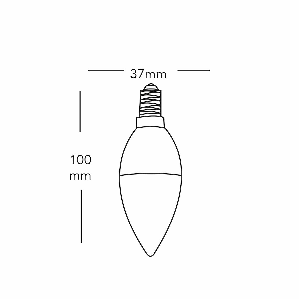 Source LED Candle Lamp E14 (Warm White) 4.9w, 2700K 