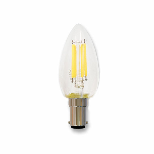Source LED Filament Dimmable Clear Glass Candle B15 (Warm White) 4w, 2700K