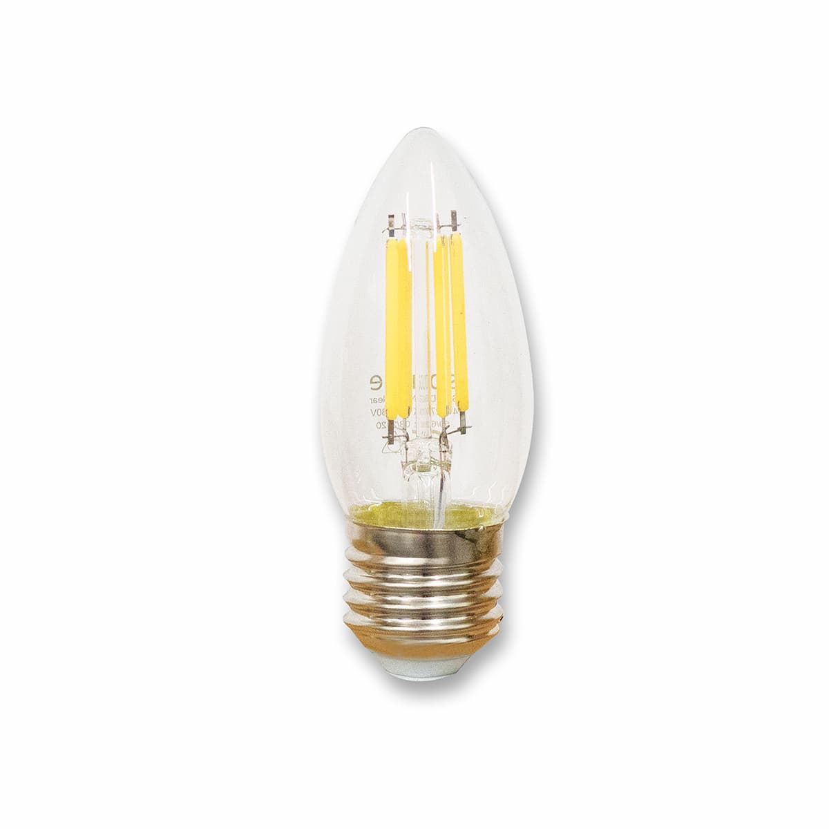 Source LED Filament Dimmable Clear Glass Candle E27 (Warm White) 4w, 2700K