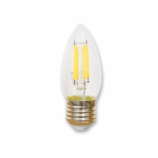 Source LED Filament Dimmable Clear Glass Candle E27 (Warm White) 4w, 2700K