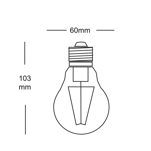 LED Filament Dimmable Clear Glass B22 (Warm White) 7w, 2700K - SCF-DGLS B22