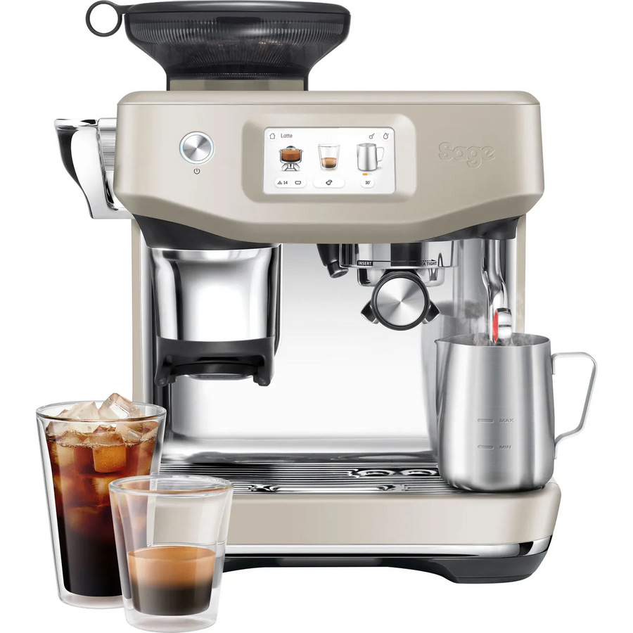 Sage The Barista Touch Impress Bean to Cup Espresso Coffee Machine Almond | SES882ALM4GUK1