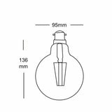 Source LED Filament Dimmable Vintage Globe B22, 7w, 2200K thumbnail 2
