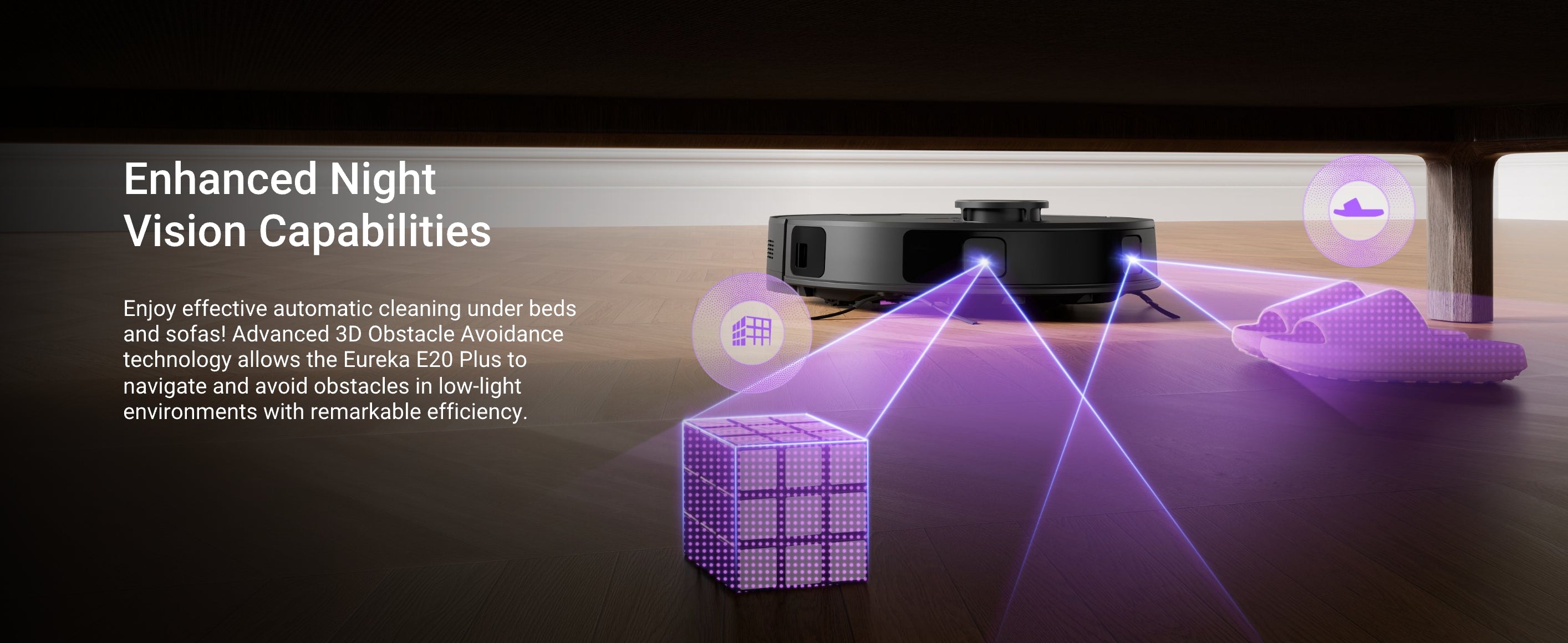 Eureka E20 Plus Robot Vacuum with Bagless Self Emptying Station | SNERE20PLUSBK