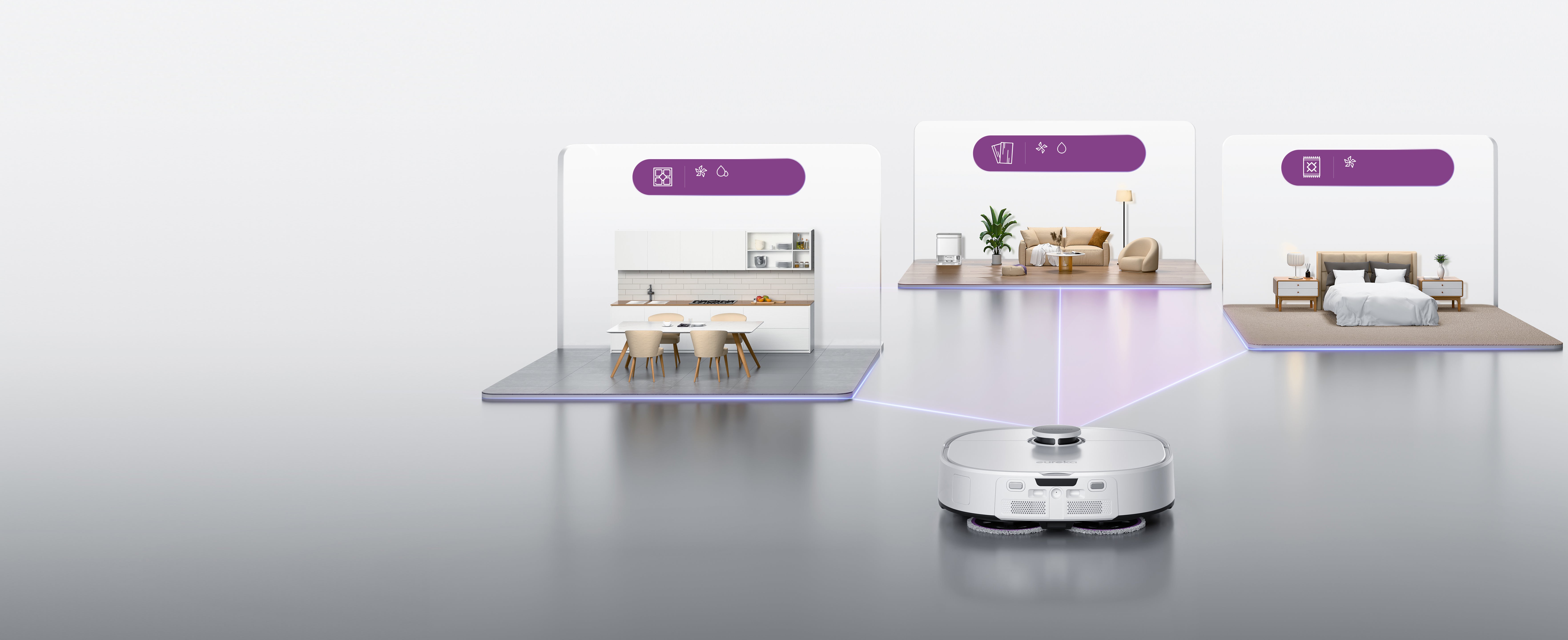 Eureka Robot Vacuum J15 with All-in-One Docking Station White | SNERJ15ULTRALITE