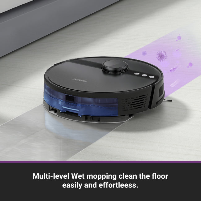 Eureka N6 Plus Robot Vac & Docking Station Black & Grey | SNERN6PLUSBK