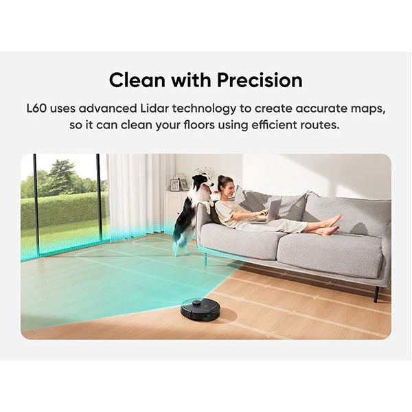 Eufy L60 Hybrid Robot Vacuum Cleaner with Self Cleaning Station Black | T2278V11