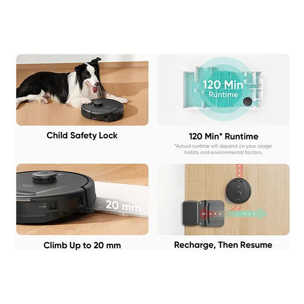 Eufy L60 Hybrid Robot Vacuum Cleaner with Self Cleaning Station Black | T2278V11