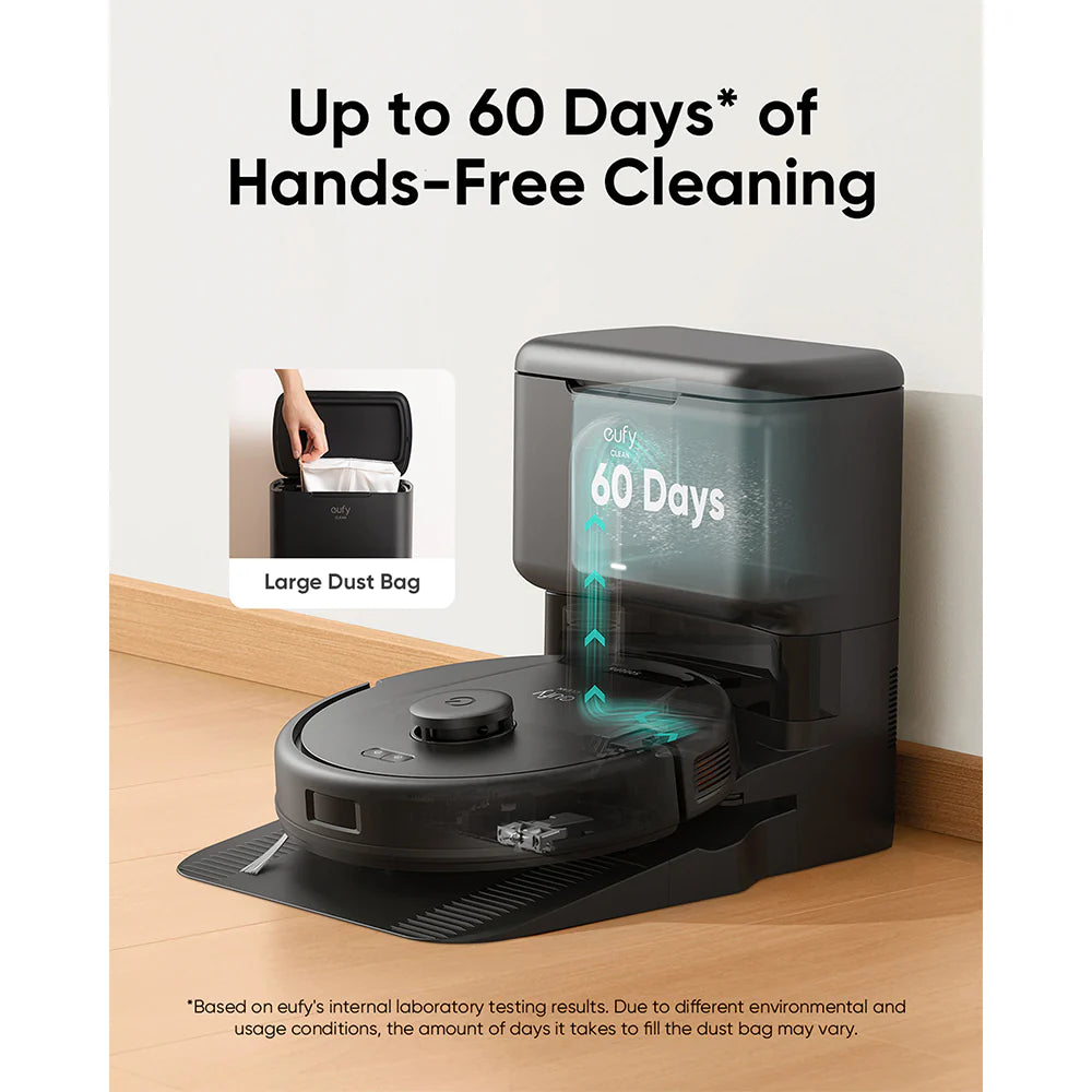 Eufy L60 Hybrid Robot Vacuum Cleaner with Self Cleaning Station Black | T2278V11