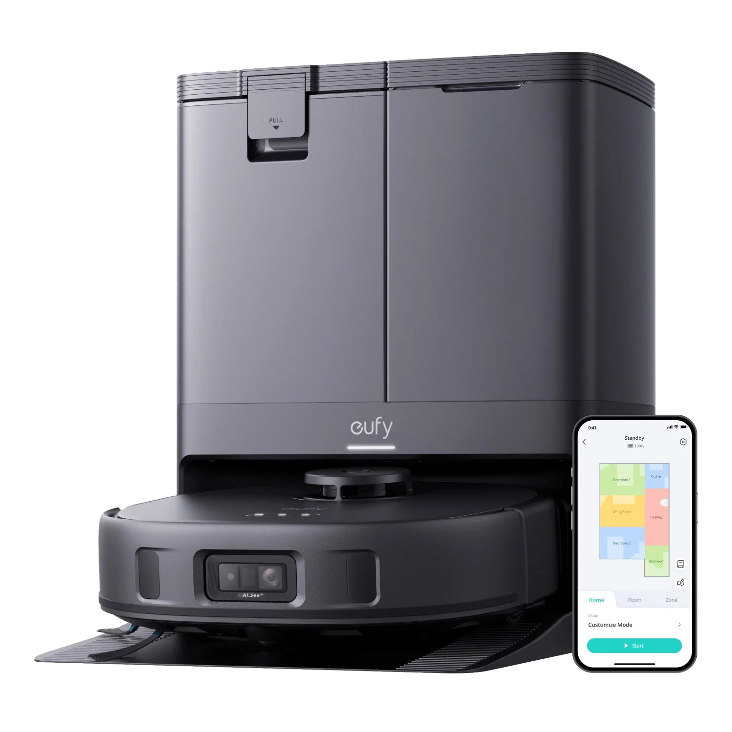 Eufy X10 Pro Omni Robot Vacuum And Mop With Emptying Station Black | T2351V11