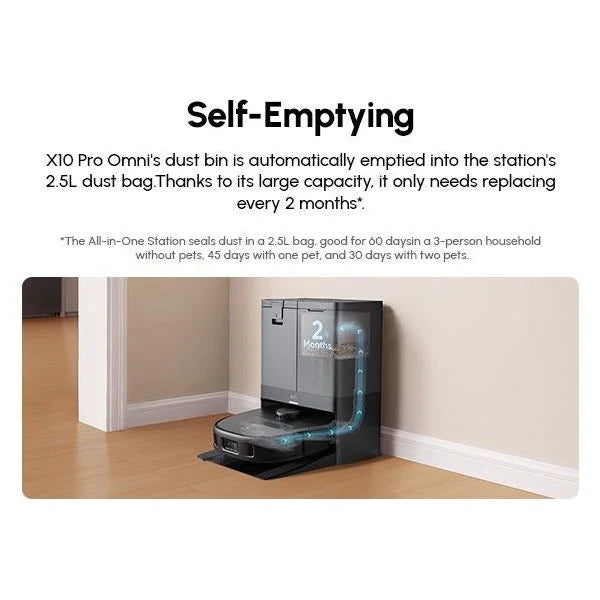 Eufy X10 Pro Omni Robot Vacuum And Mop With Emptying Station Black | T2351V11