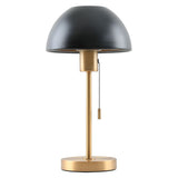 CORK BELLA SATIN BRASS Table Lamp C/W BLACK DOME SHADE-TLBELLA/BL thumbnail 2