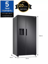 Samsung Series 7 American Style Fridge Freezer with SpaceMax Technology Black | RS67A8811B1EU thumbnail 7