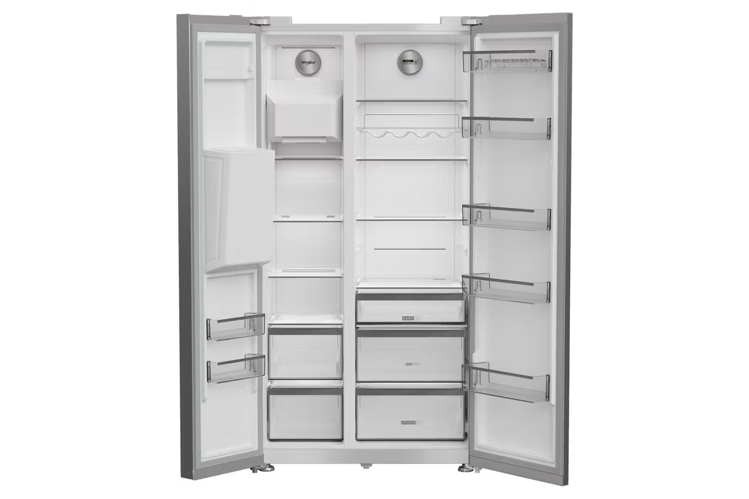 Whirlpool Freestanding American Fridge Freezer Stainless Steel | WHG26573WX4UK