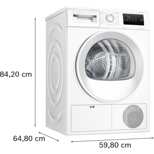 Bosch Series 4 8kg Heat Pump Dryer White | WTH85225IE