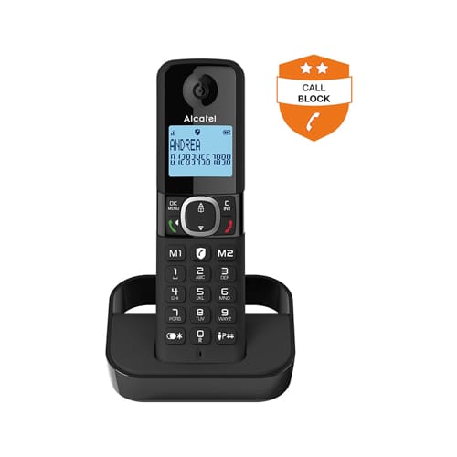 Alcatel F860 Single Cordless Phone with Cell Block Black | ATL1423518