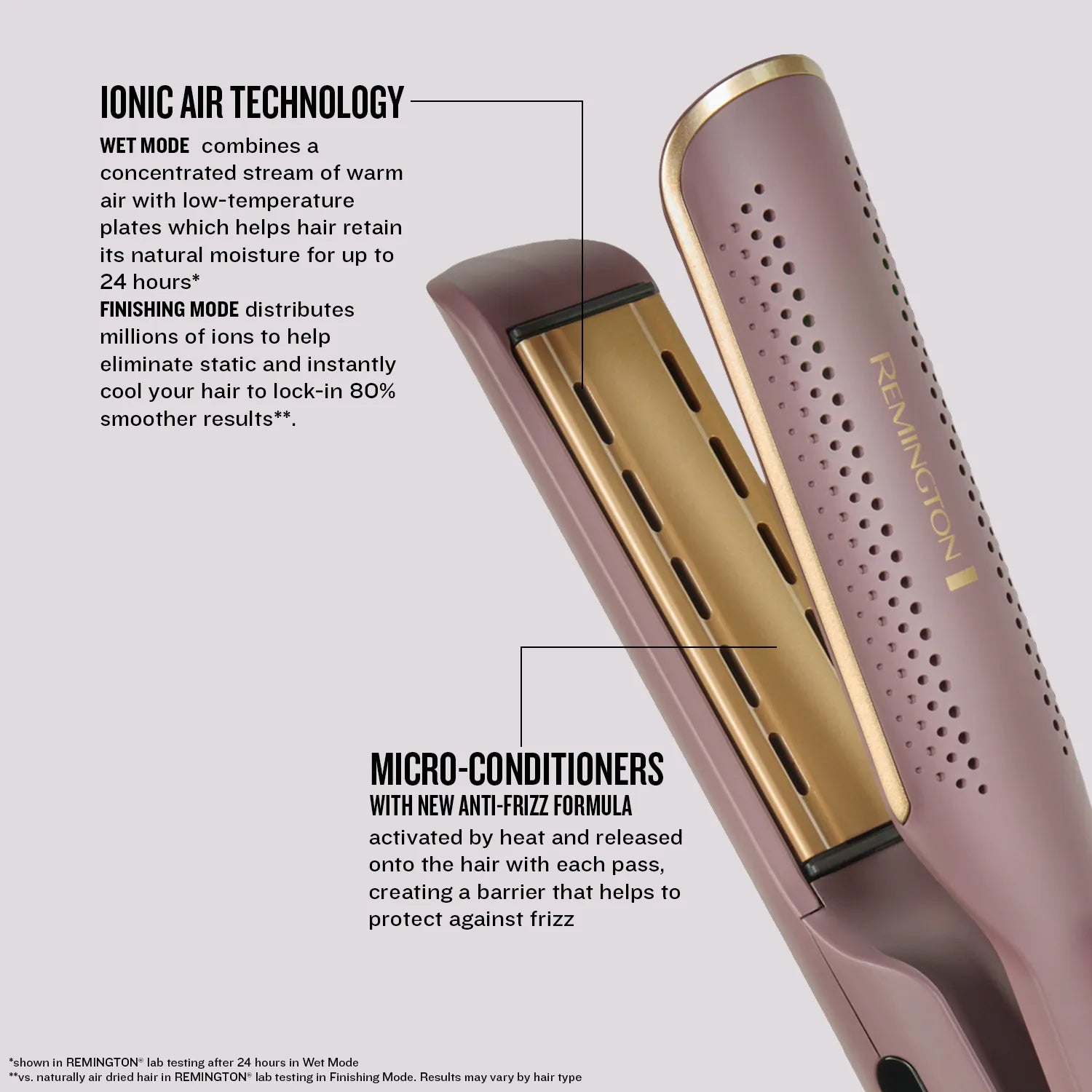 Remington Airvive 2in1 Air Styler Mauve & Gold  | AS8930U51