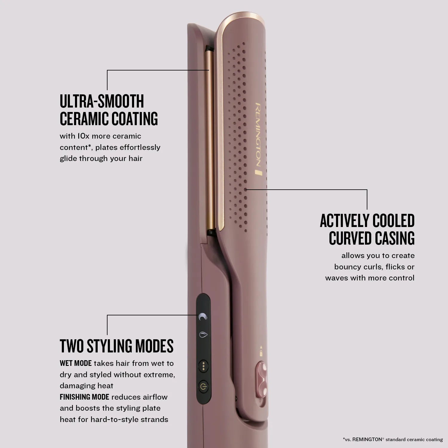 Remington Airvive 2in1 Air Styler Mauve & Gold  | AS8930U51