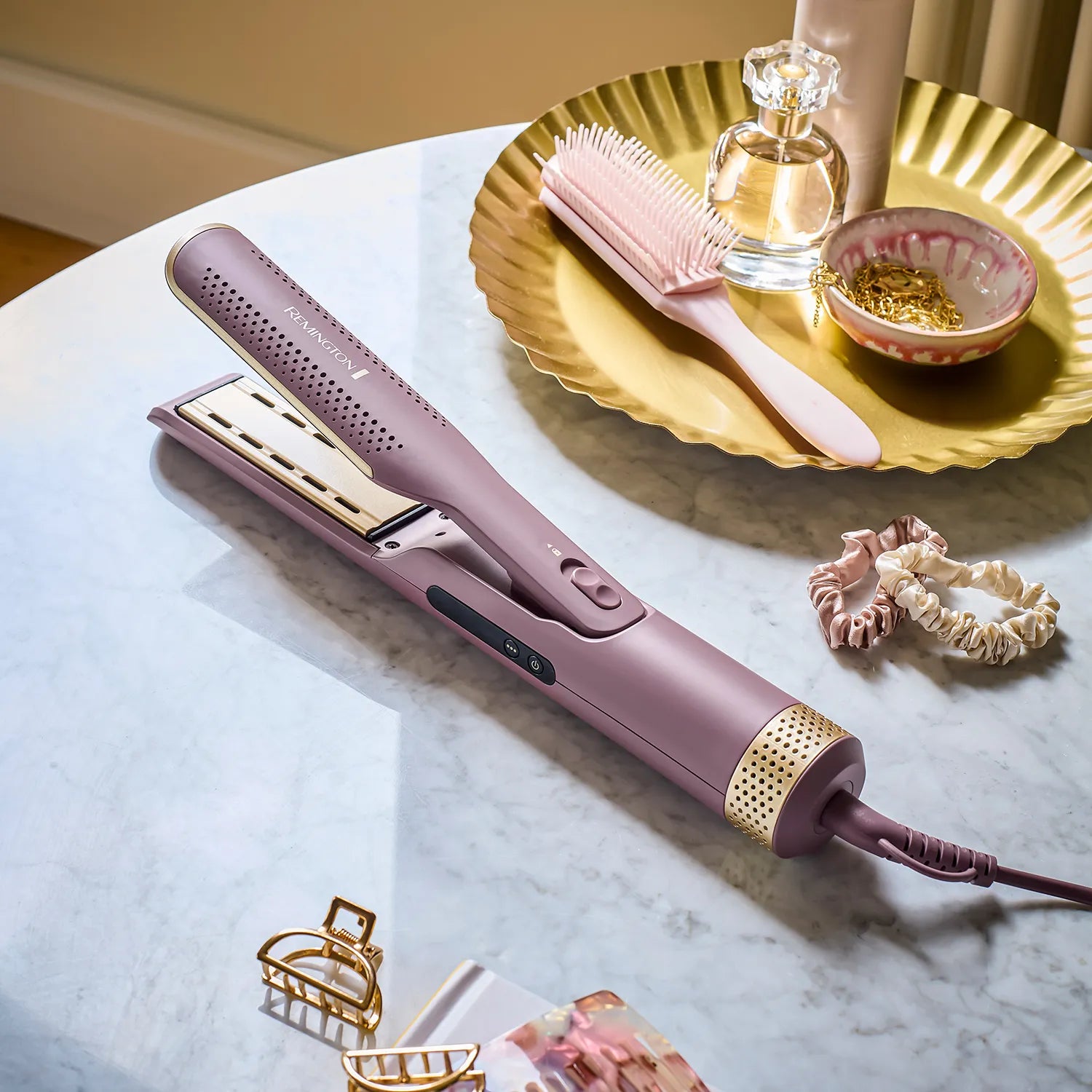 Remington Airvive 2in1 Air Styler Mauve & Gold  | AS8930U51