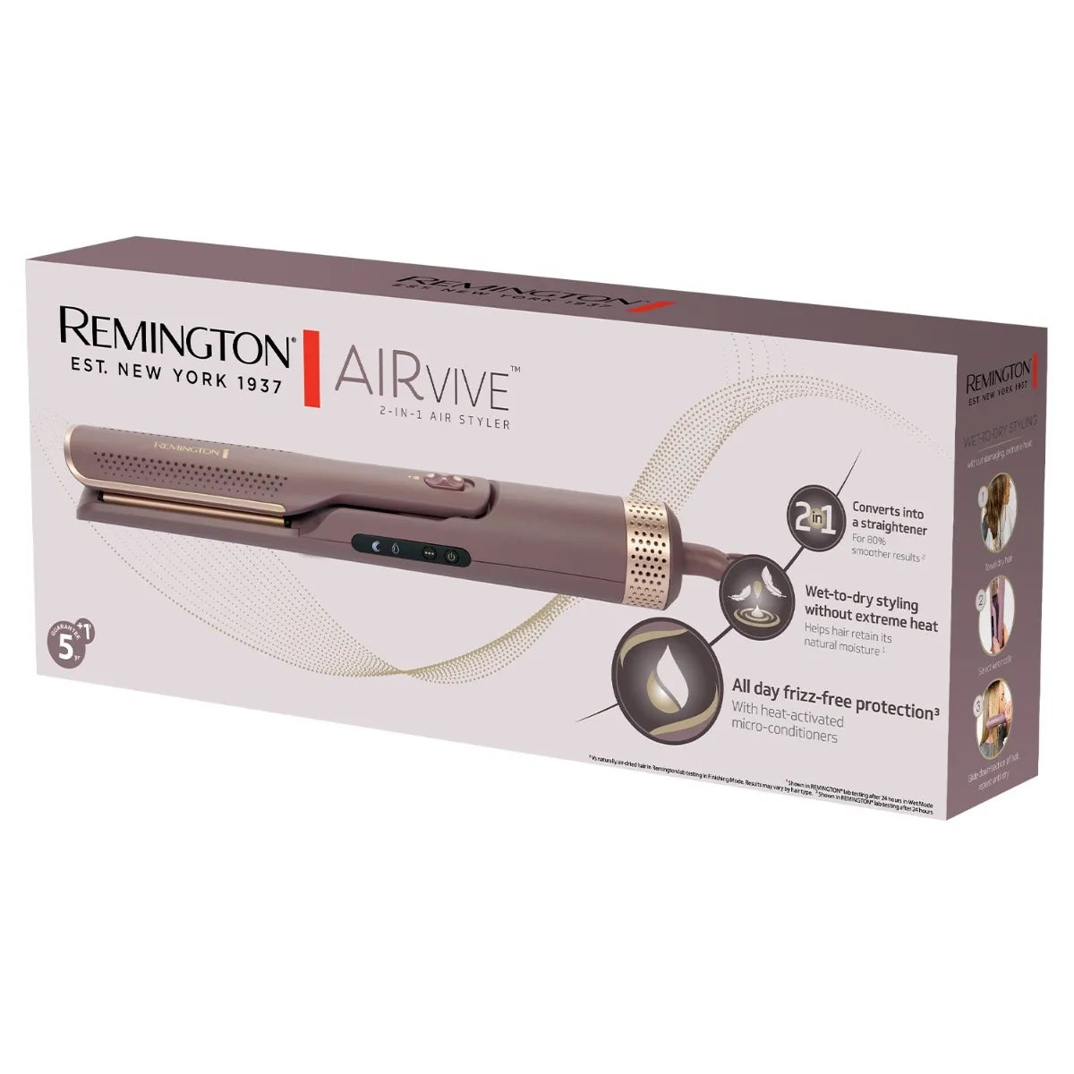 Remington Airvive 2in1 Air Styler Mauve & Gold  | AS8930U51