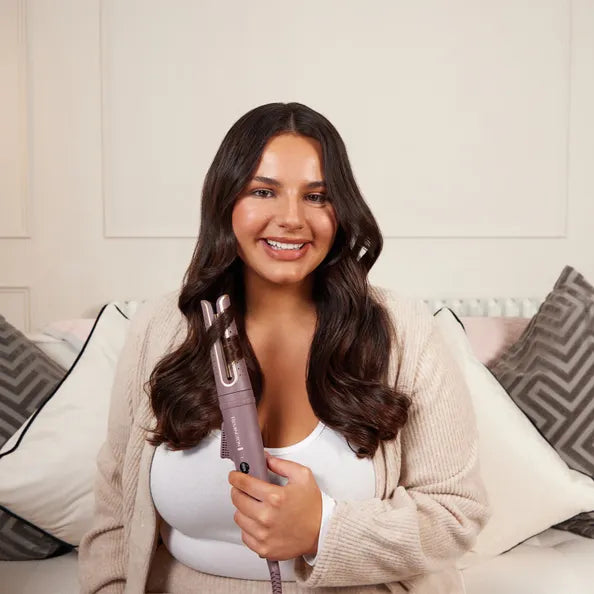 Remington AIRvive Rotating Hair Curling Wand Mauve & Gold | CI8930U51