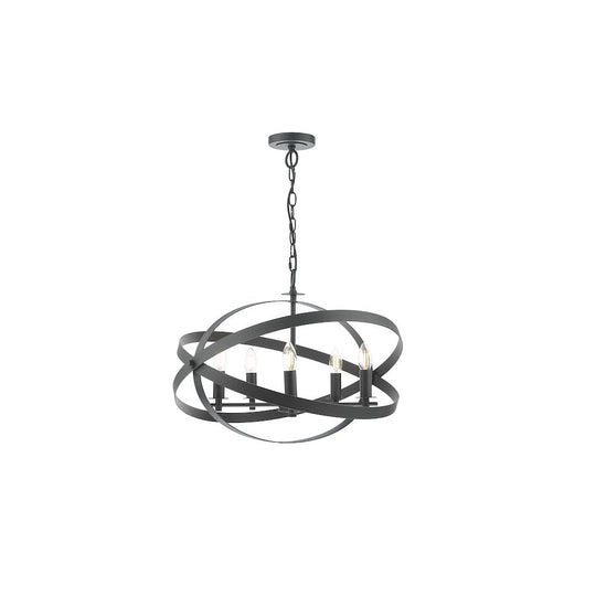 Där Nitya 5 Light Pendant Matt Black | NIT0522