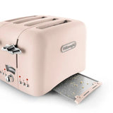 Delonghi Argento Flora 4 Slice Toaster Pink | CT04.PK thumbnail 2