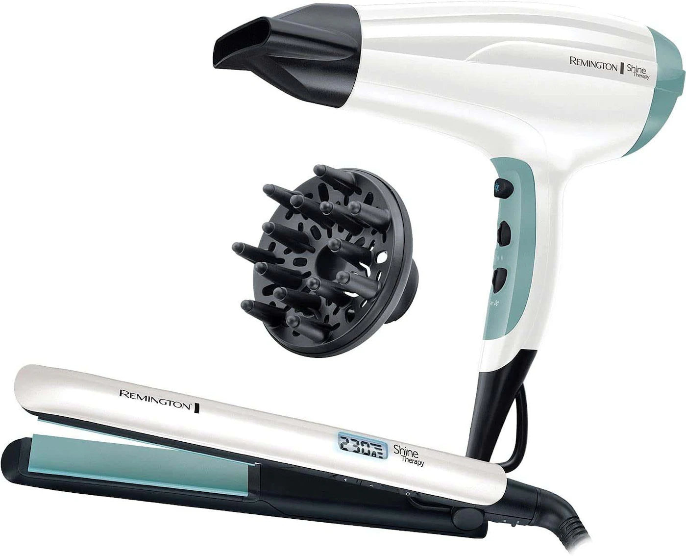 Remington Shine Therapy Dryer & Straightener Gift Set | S8500GP