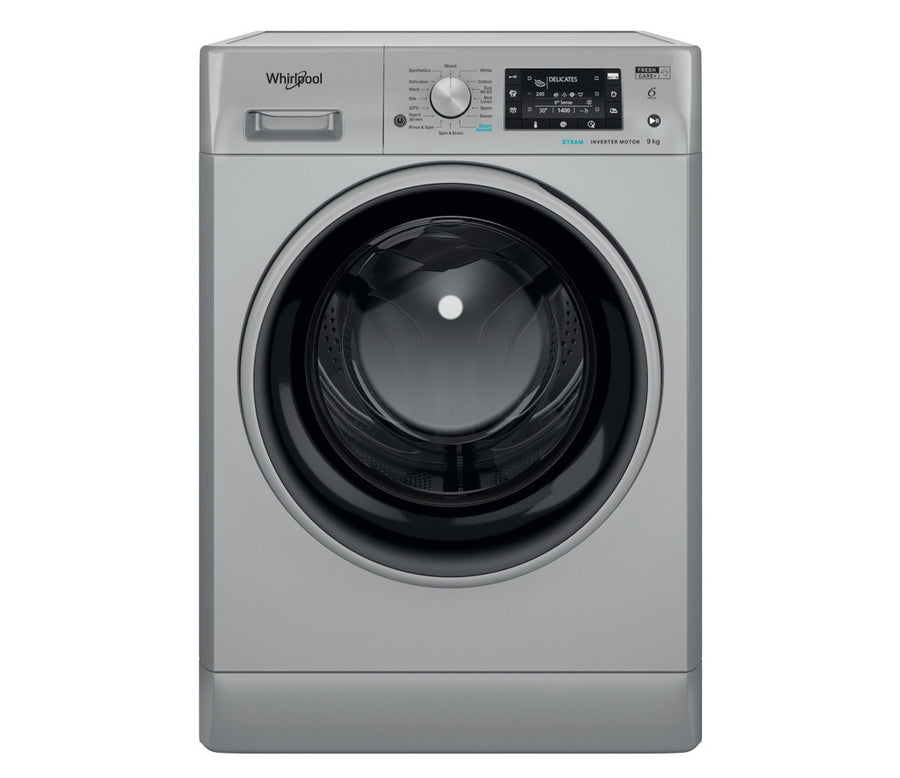 Whirlpool FreshCare+ Washing Machine 9kg 1400rpm Silver | FFD9489SBSVUK