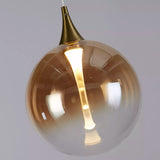 Alchemy 3Lt LED Bar Pendant Lamp Black Metal And Amber Glass | 76410-3BK thumbnail 3