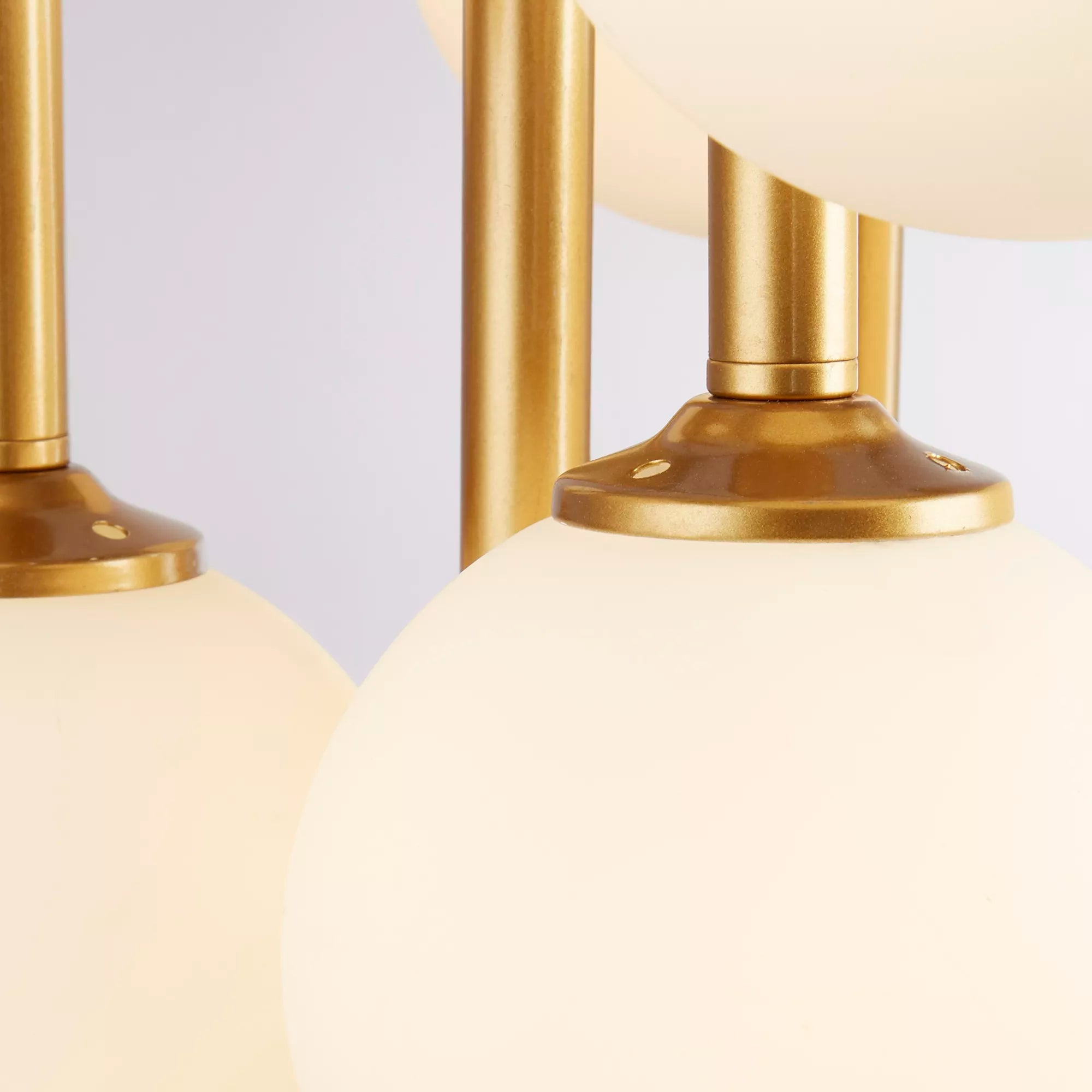 Lux & Belle 9Lt Multi Drop Pendant Gold Metal & Opal Glass | 82603-BR