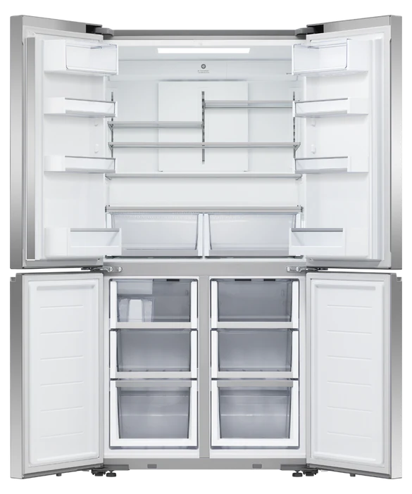 Fisher & Paykel Freestanding Quad Door Refrigerator Freezer With Ice & Water | RF605QNUVX1