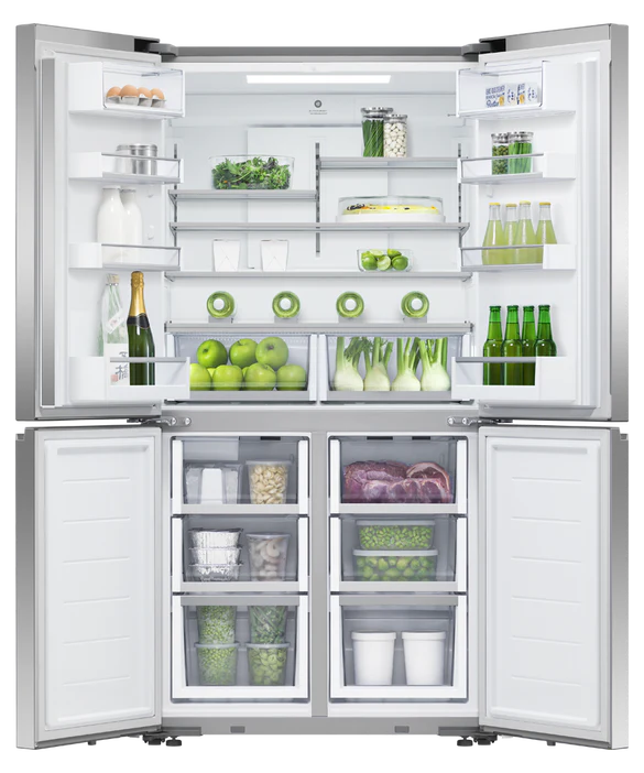 Fisher & Paykel Freestanding Quad Door Refrigerator Freezer With Ice & Water | RF605QNUVX1