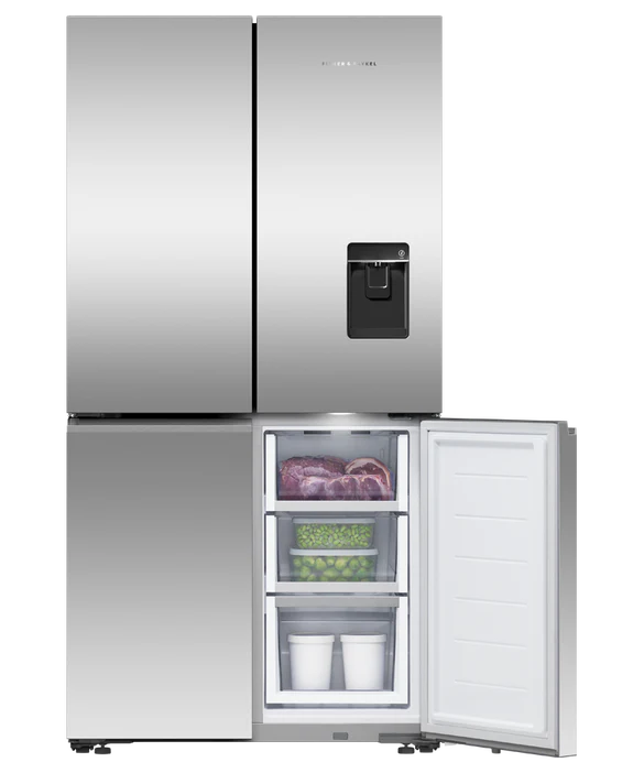 Fisher & Paykel Freestanding Quad Door Refrigerator Freezer With Ice & Water | RF605QNUVX1
