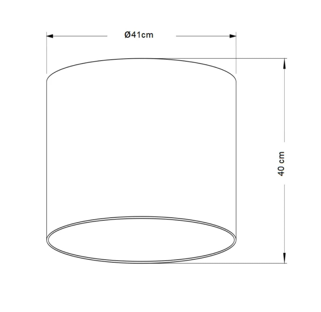 Technical drawing of a cylindrical object with dimensions