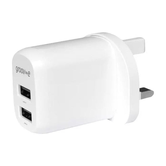 Groove Dual USB-A Charger 12W | GVMA103WE