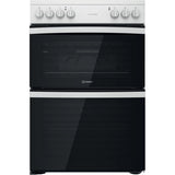 Indesit 60cm Electric Freestanding Double Oven Cooker White | ID67V9KMW/UK thumbnail 1