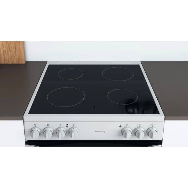 Indesit 60cm Electric Freestanding Double Oven Cooker White | ID67V9KMW/UK