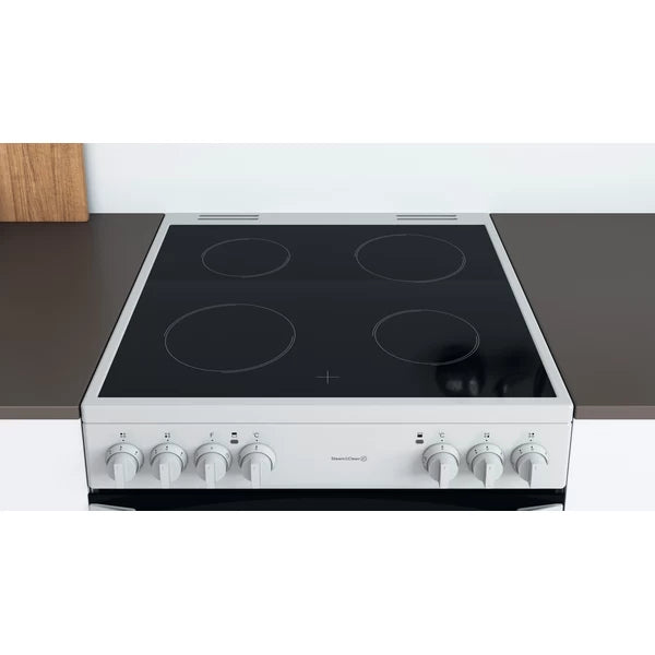 Indesit 60cm Electric Freestanding Double Oven Cooker White | ID67V9KMW/UK