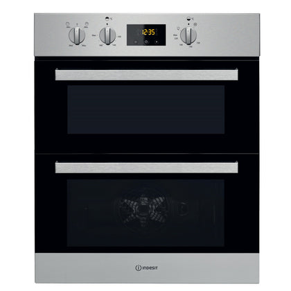 Indesit Electric Double Oven Stainless Steel | IDU6340IX