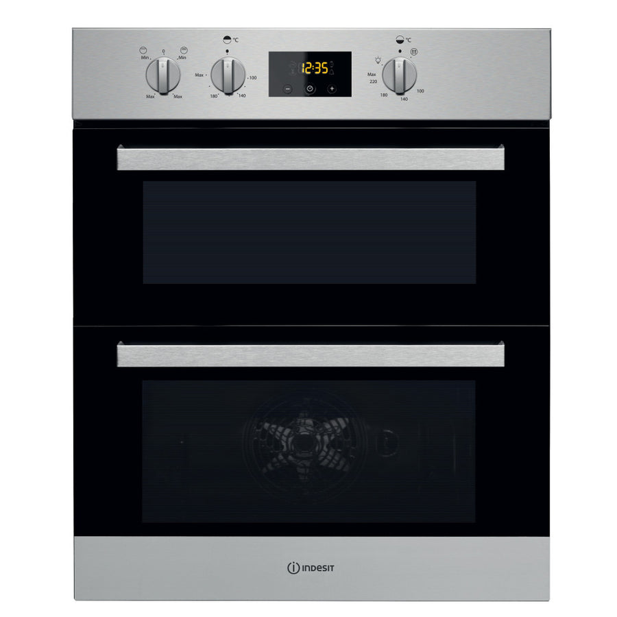 Indesit Electric Double Oven Stainless Steel | IDU6340IX