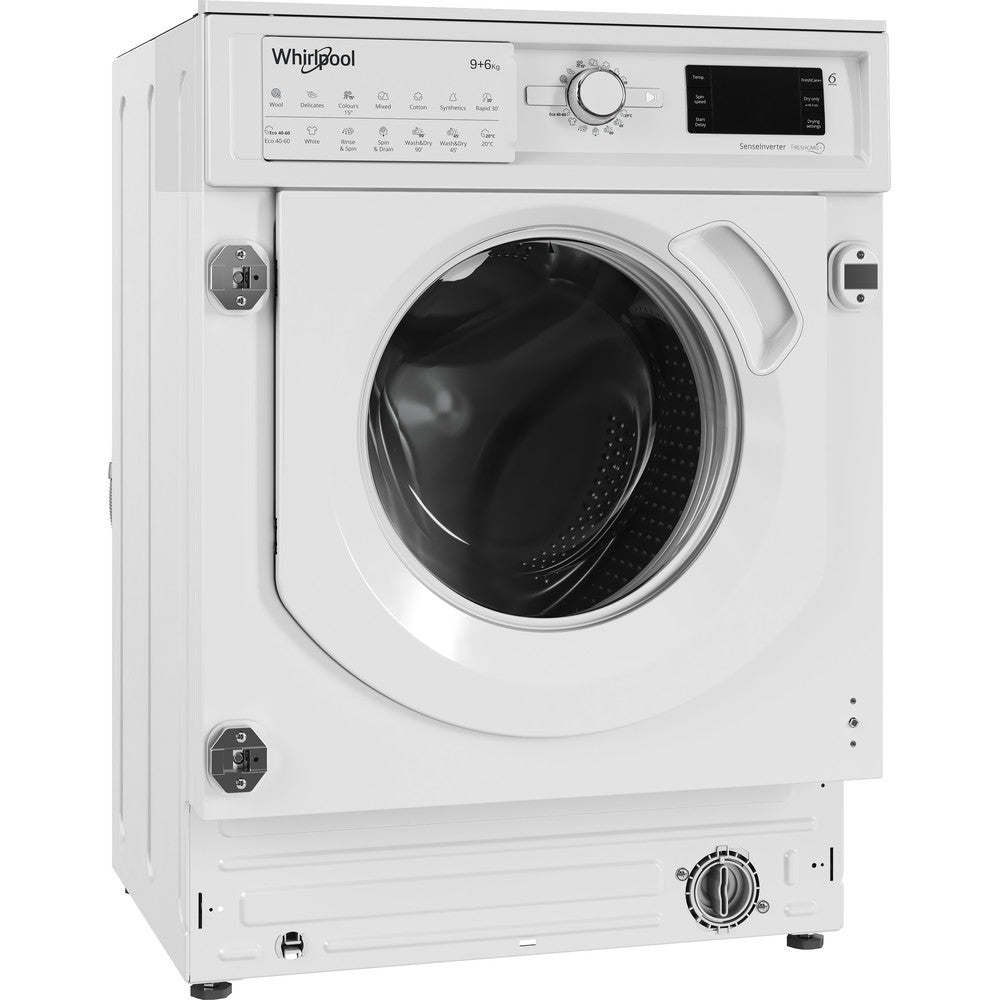 Whirlpool Integrated Washer Dryer 9+6KG White | BIWDWG961485