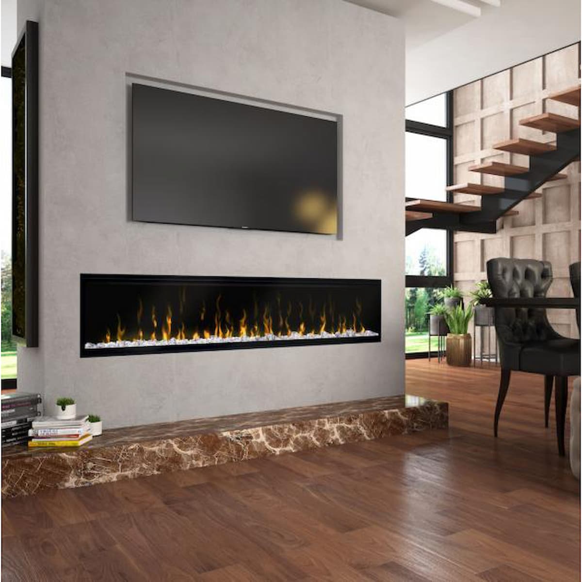DIMPLEX IgniteXL Built-In Linear Electric Fireplace, 74-Inch - XLF74