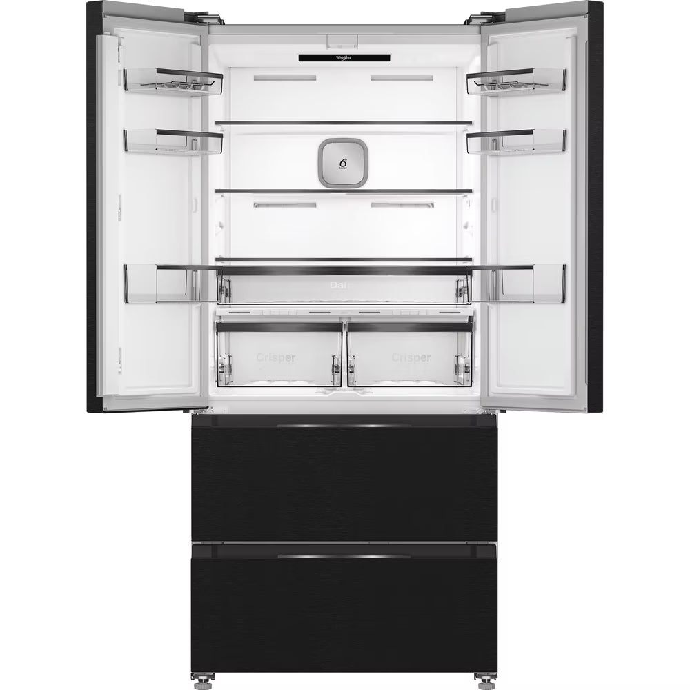 Whirlpool Dual No Frost American Fridge Freezer with Fresh Lock Inox Steel | WHG26513XK4UK