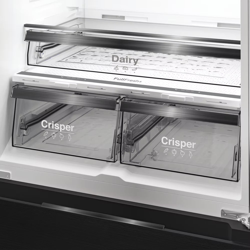 Whirlpool Dual No Frost American Fridge Freezer with Fresh Lock Inox Steel | WHG26513XK4UK